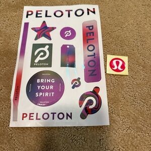 Peloton Sticker Sheet + Lululemon Decal Bundle Fitness Laptop Water Bottle